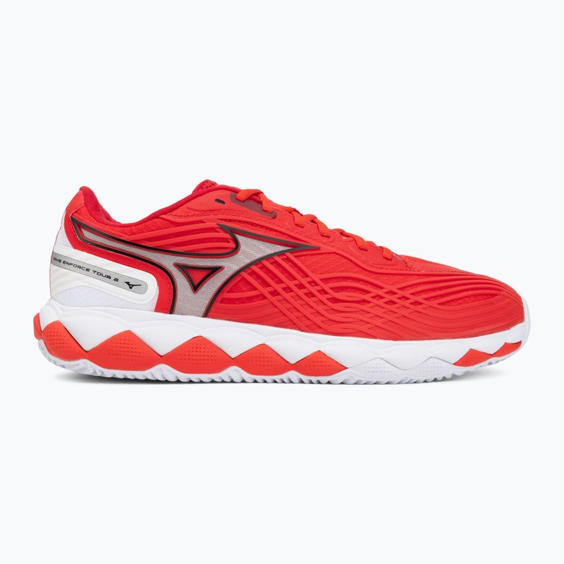 Tennisschuhe Mizuno Wave Enforce Tour 2 CC fiery red/white/sun-dried toma 2