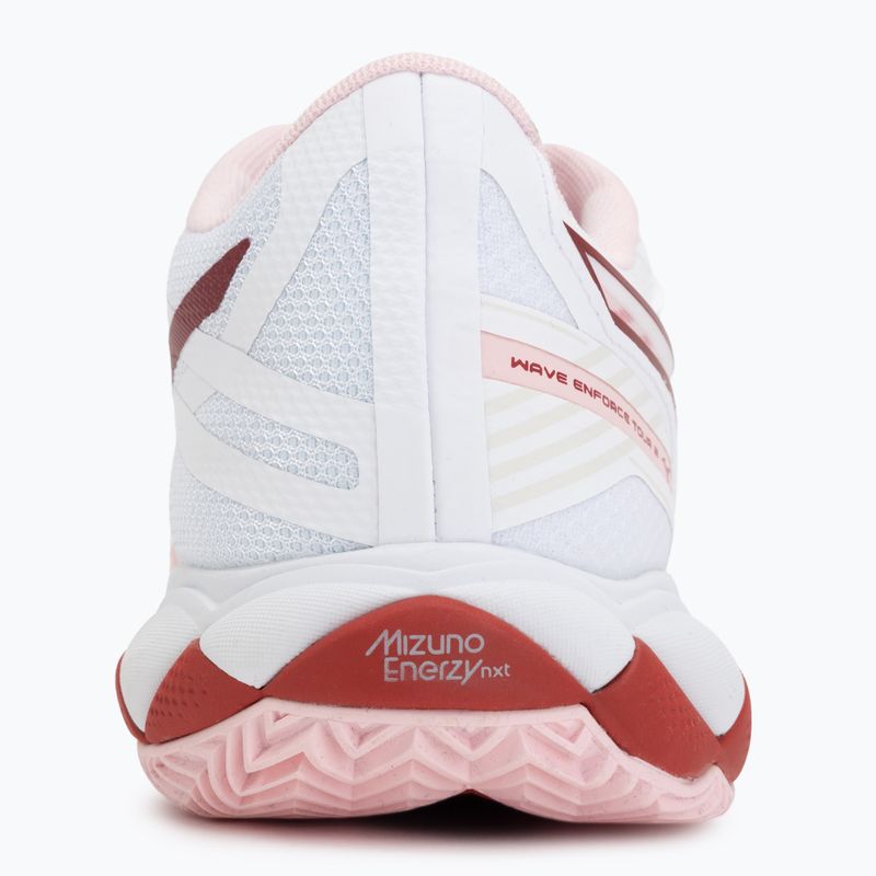 Damentennisschuhe Mizuno Wave Enforce Tour 2 CC white/pinkesque/barbados/cherry 6