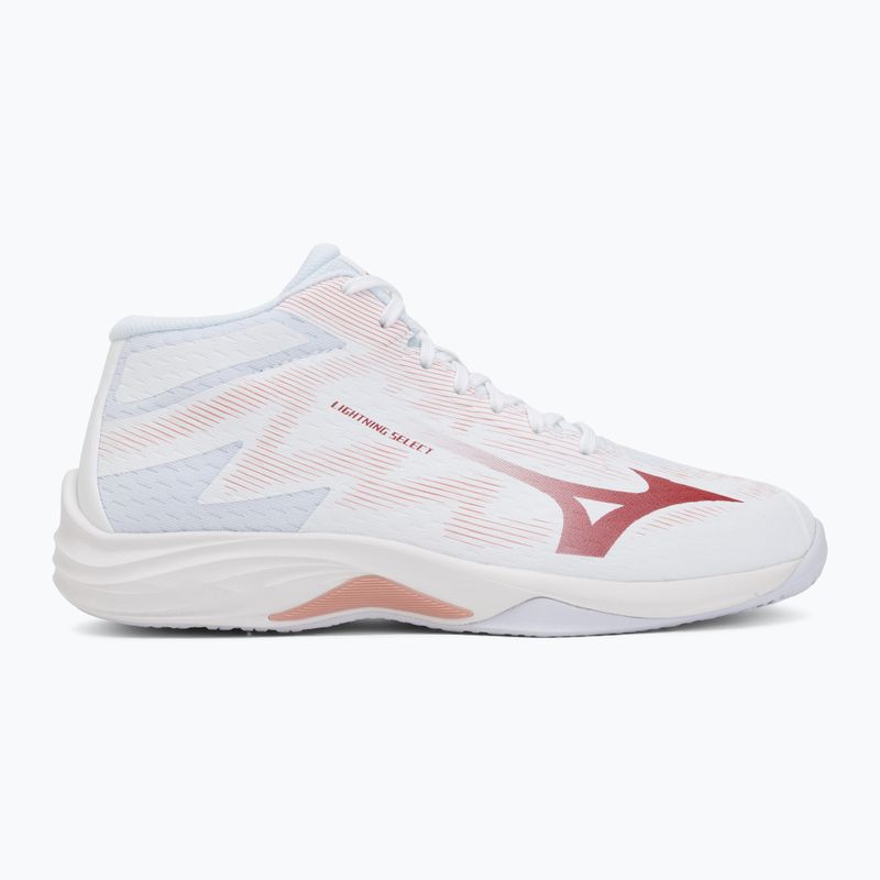 Damen-Volleyballschuhe Mizuno Lightning Select Mid white/rose elegance/lava falls 2