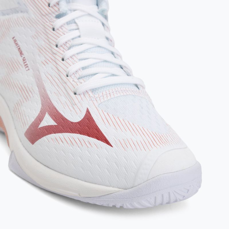 Damen-Volleyballschuhe Mizuno Lightning Select Mid white/rose elegance/lava falls 7