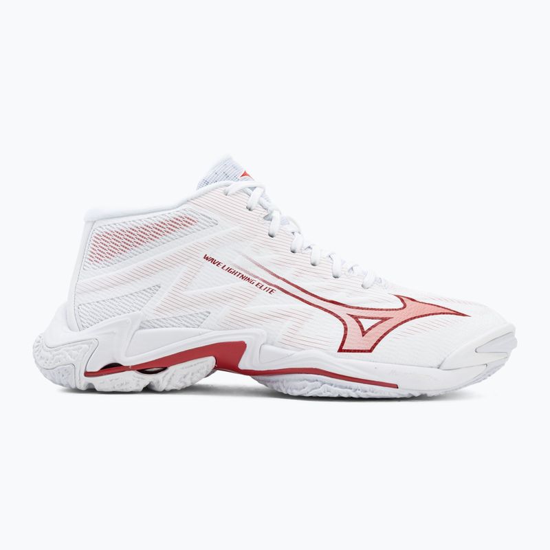 Damen-Volleyballschuhe Mizuno Wave Lightning Elite Mid white/rose elegance/lava falls 2