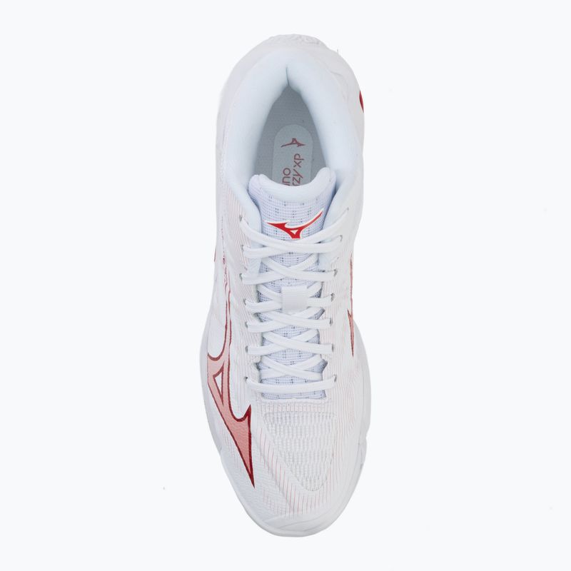 Damen-Volleyballschuhe Mizuno Wave Lightning Elite Mid white/rose elegance/lava falls 5