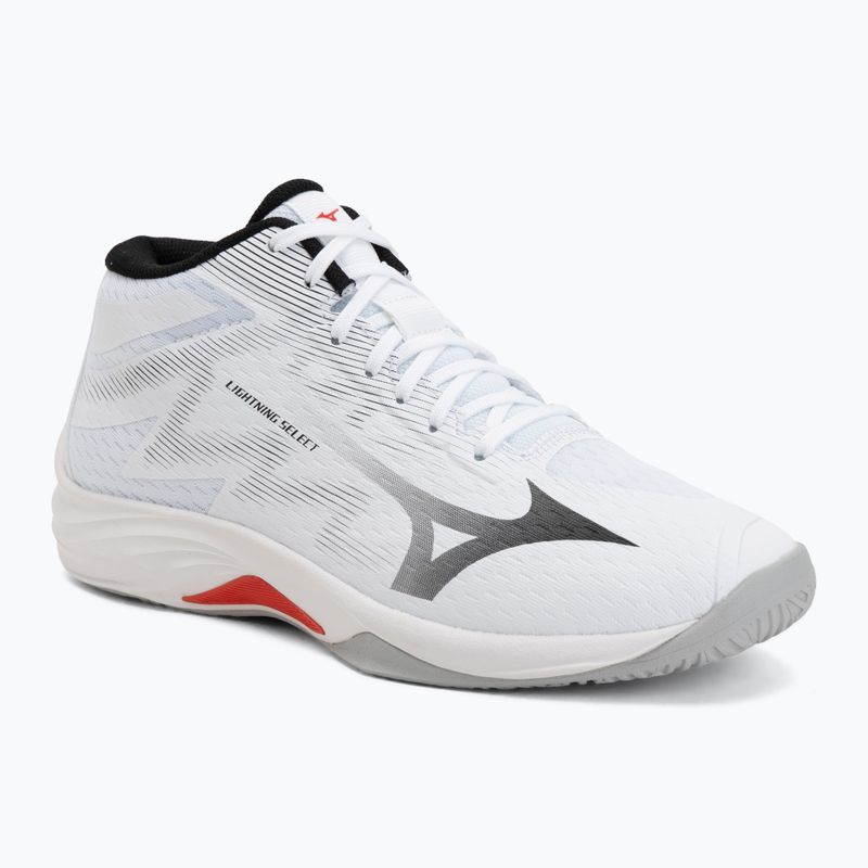 Volleyballschuhe Mizuno Lightning Select Mid white/black/fiery red