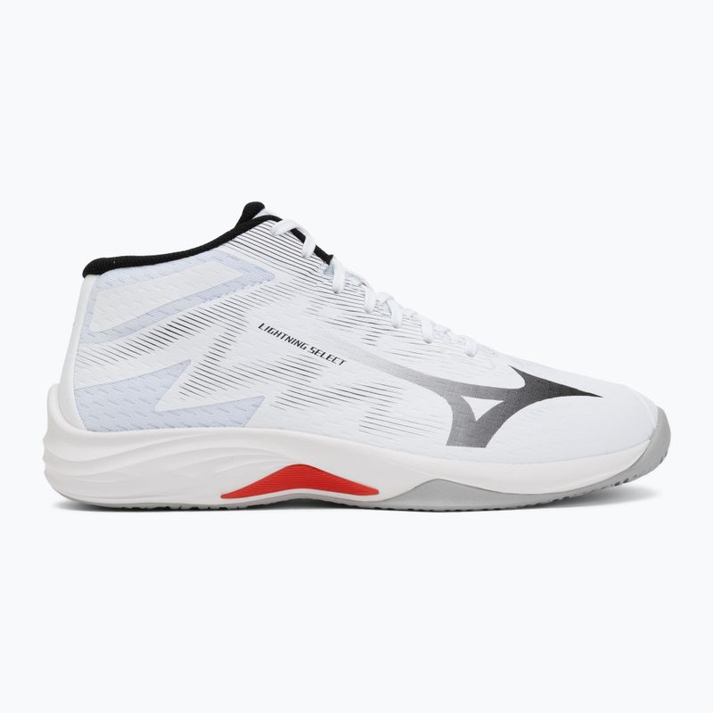 Volleyballschuhe Mizuno Lightning Select Mid white/black/fiery red 2