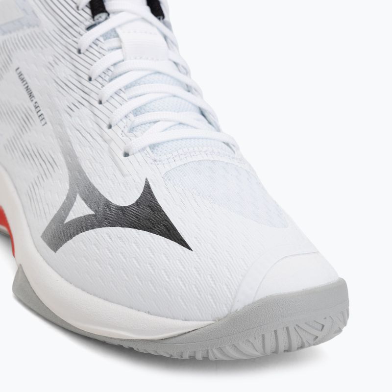 Volleyballschuhe Mizuno Lightning Select Mid white/black/fiery red 7