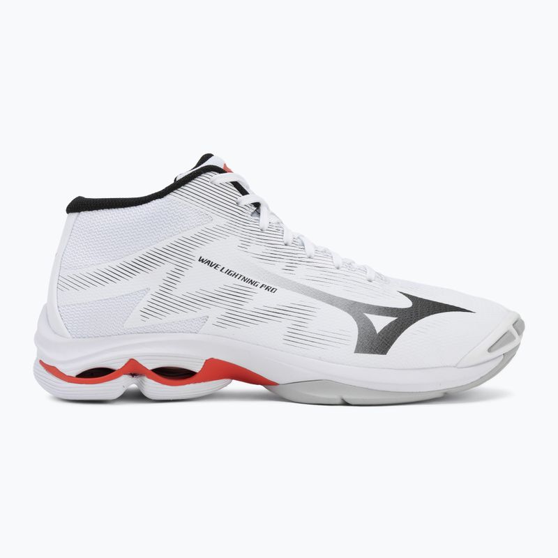 Volleyballschuhe Mizuno Wave Lightning Pro Mid white/black/fiery red 2