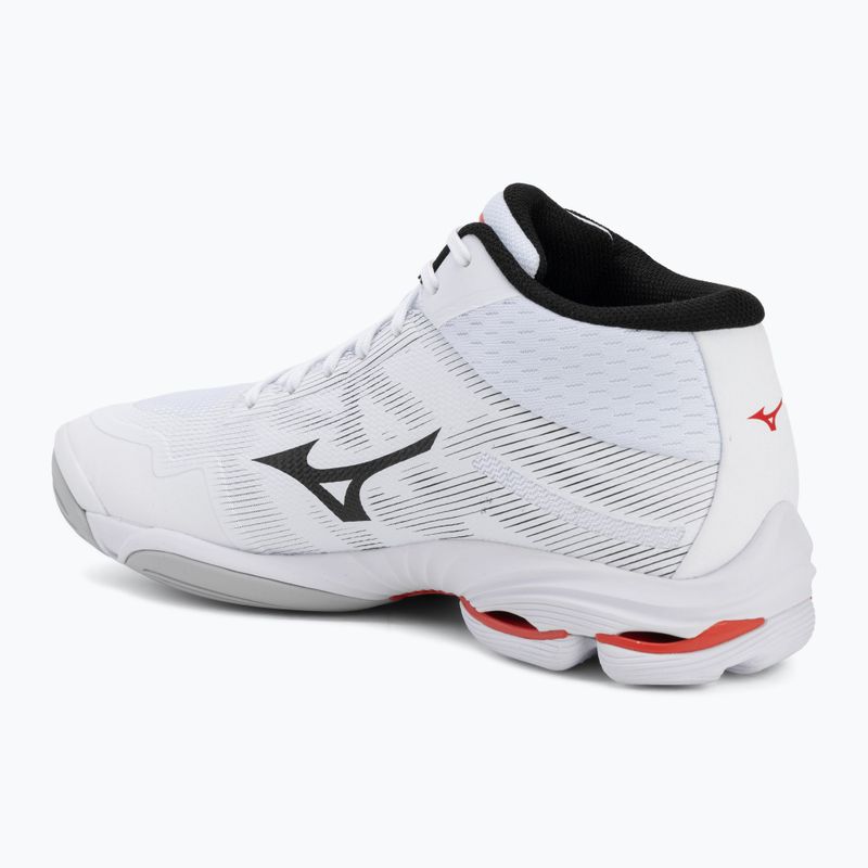 Volleyballschuhe Mizuno Wave Lightning Pro Mid white/black/fiery red 3