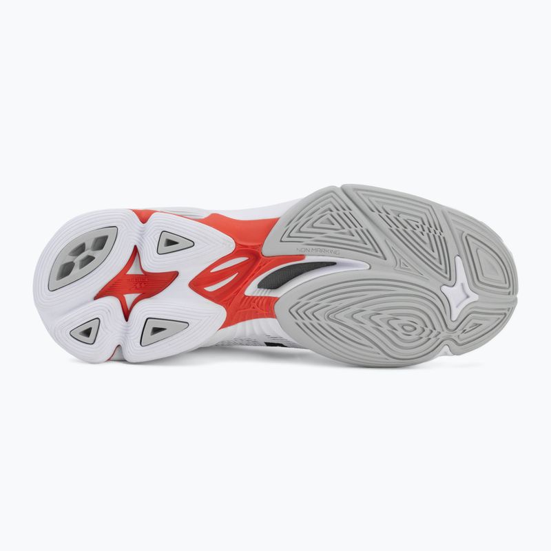 Volleyballschuhe Mizuno Wave Lightning Pro Mid white/black/fiery red 4