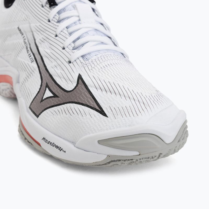 Volleyballschuhe Mizuno Wave Lightning Elite white/black/fiery red 7