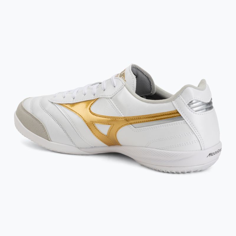 Fußballschuhe Mizuno Morelia Sala Elite IN white/football gold/galaxy silver 3