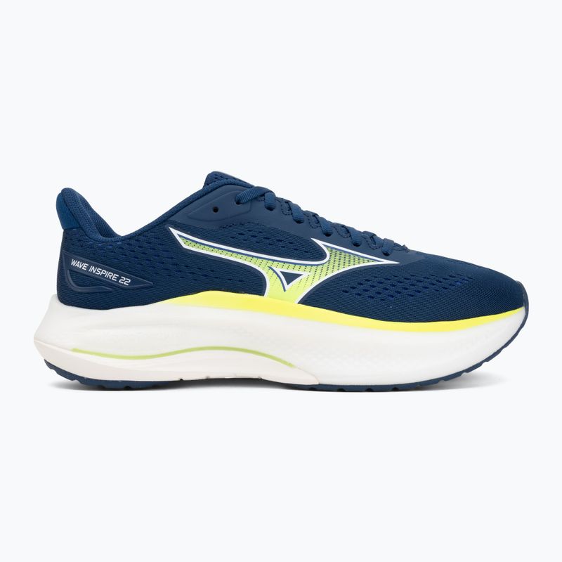 Herren-Laufschuhe Mizuno Wave Inspire 22 estate blue/lightning yellow 2