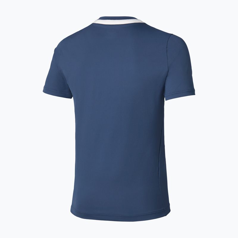 Herren-Tennis-T-Shirt Mizuno 62GAA001 Tee estate blue 2