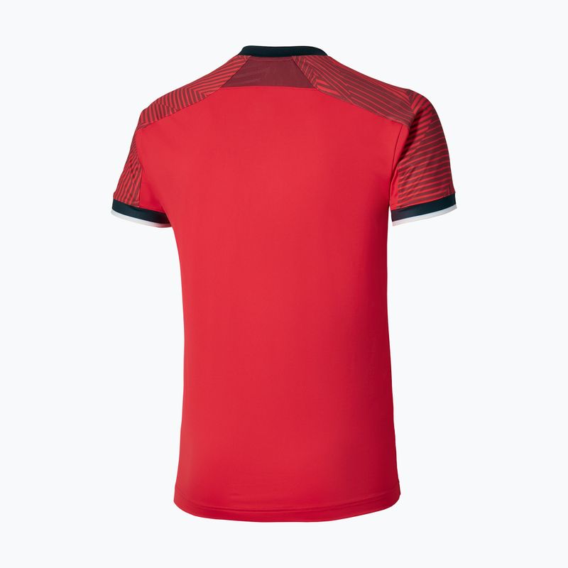 Herren T-Shirt Mizuno Stargazer Shadow Tee fiery red 4