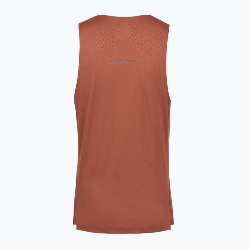 Herren-Laufshirt Mizuno Tech Light Tank copper brown 2