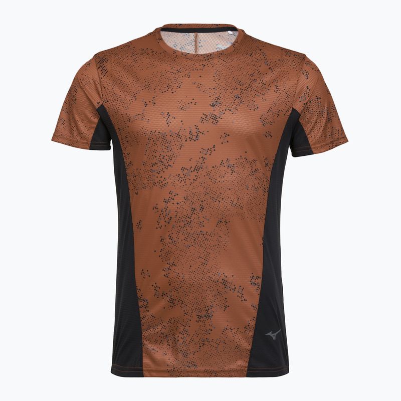 Herren-Laufshirt Mizuno Active DryAeroFlow Graphic copper brown