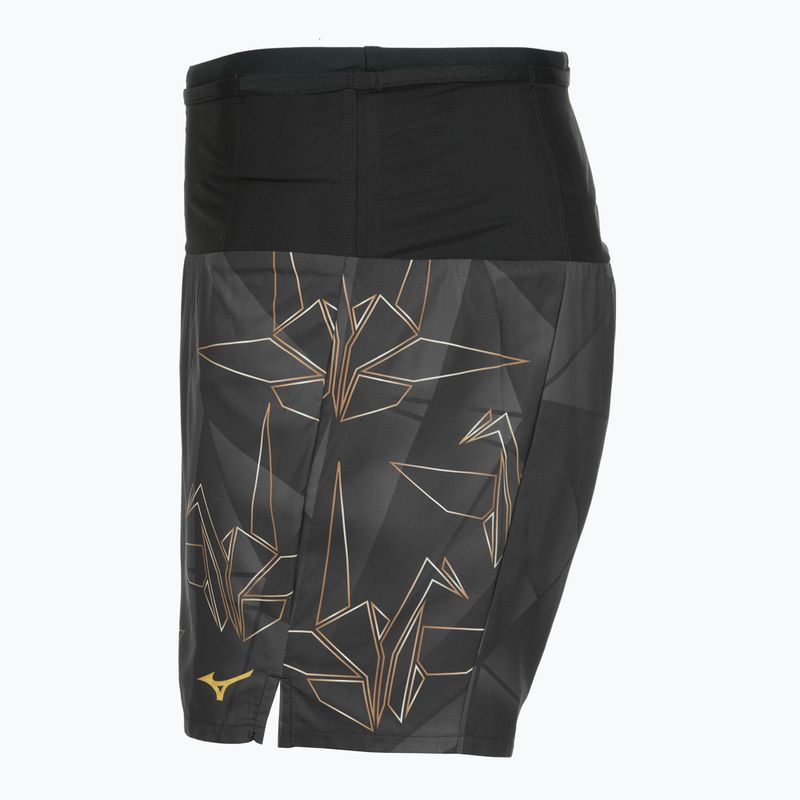 Herren-Laufshorts Mizuno Active Graphic Multi Pocket tan/orange 3