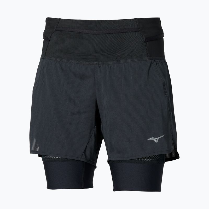 Damen-Laufshorts Mizuno Trail Multipocket 2in1 black 2