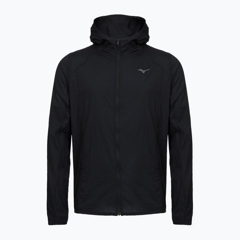 Herren-Laufjacke Mizuno Tech Light Hooded black