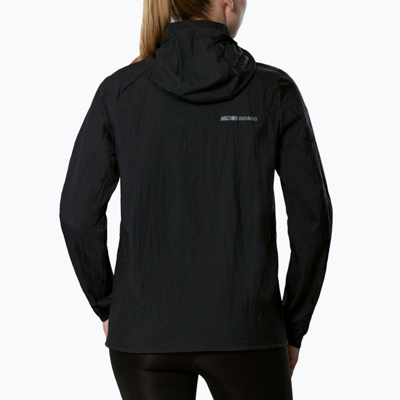 Damen-Laufjacke Mizuno Tech Light Hooded Jacket black 2