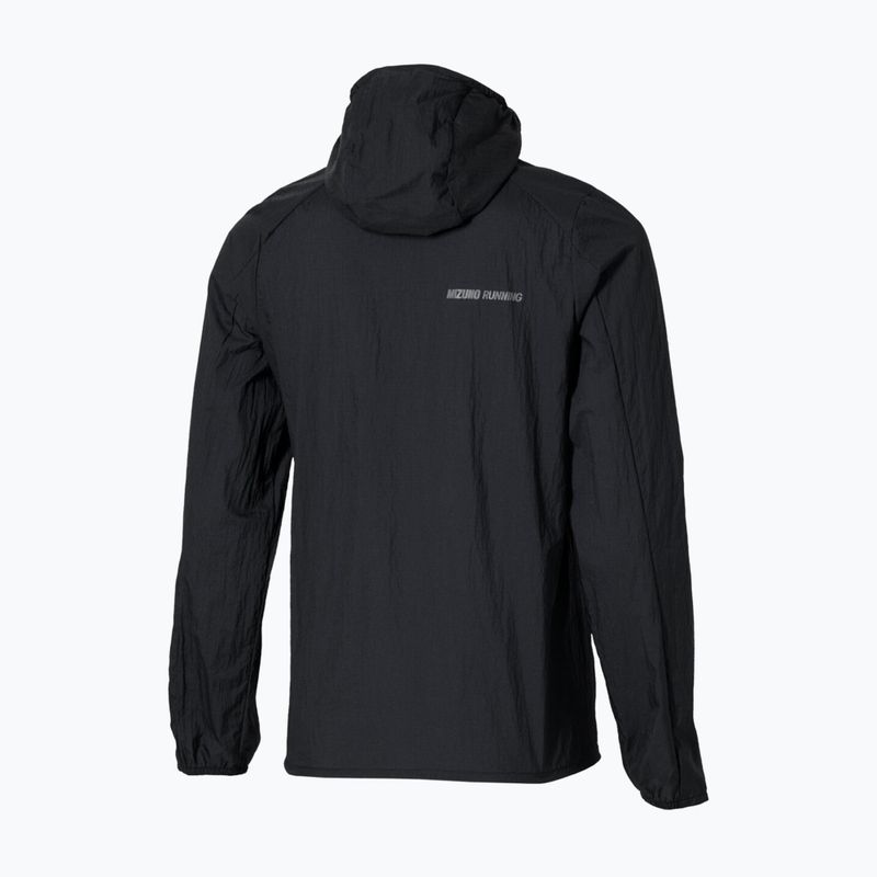 Damen-Laufjacke Mizuno Tech Light Hooded Jacket black 4