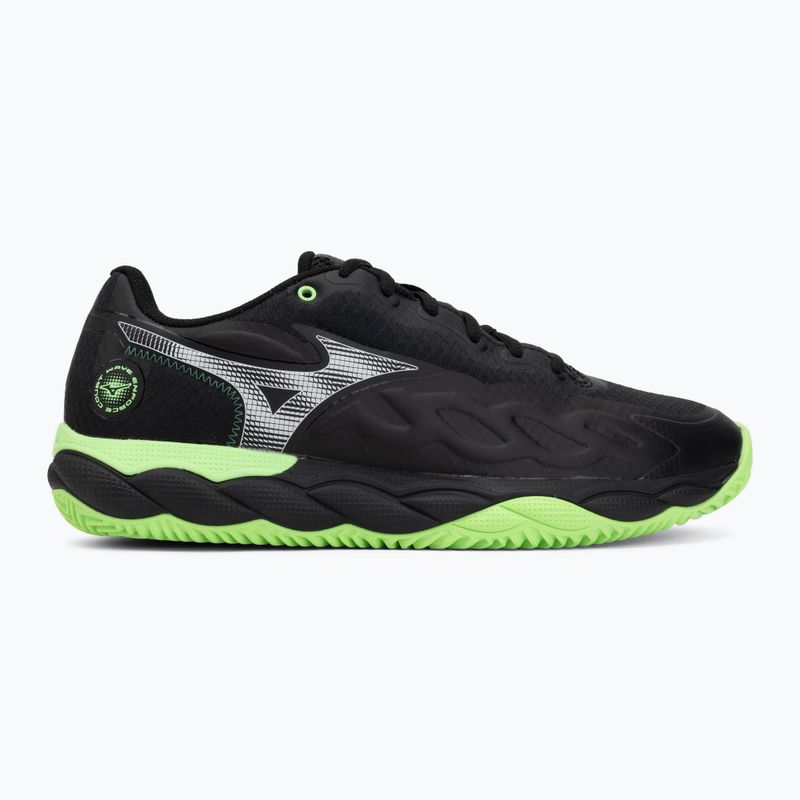 Padelschuhe Mizuno Wave Enforce Court Padel black/foliage green/glowing ap 2