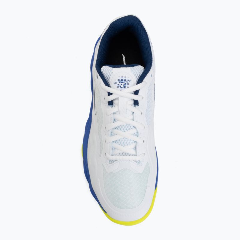 Herren-Tennisschuhe Mizuno Wave Enforce Court CC white/dazzling blue/lightning 5