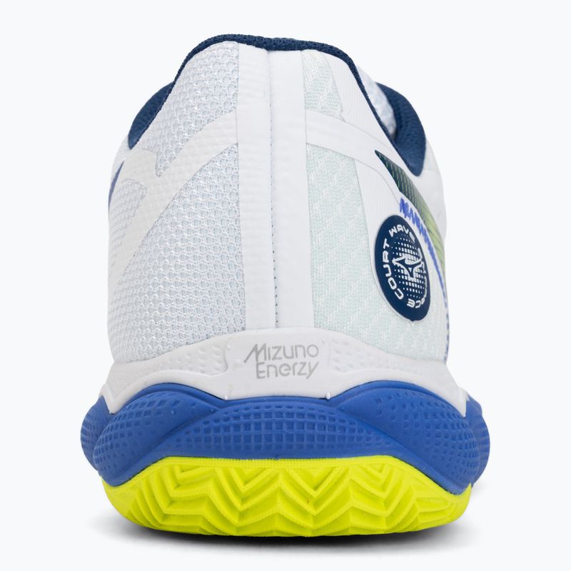 Herren-Tennisschuhe Mizuno Wave Enforce Court CC white/dazzling blue/lightning 6