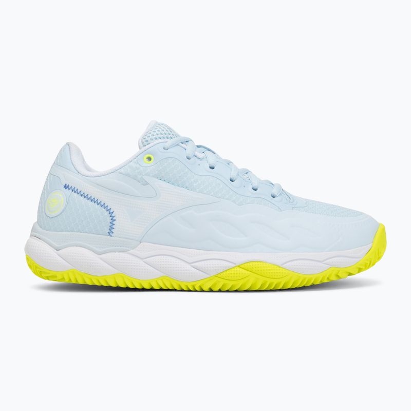 Damentennisschuhe Mizuno Wave Enforce Court CC W ice water/lightning yellow/ancient 2