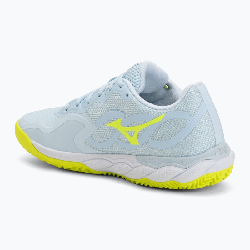 Damentennisschuhe Mizuno Wave Enforce Court CC W ice water/lightning yellow/ancient 3