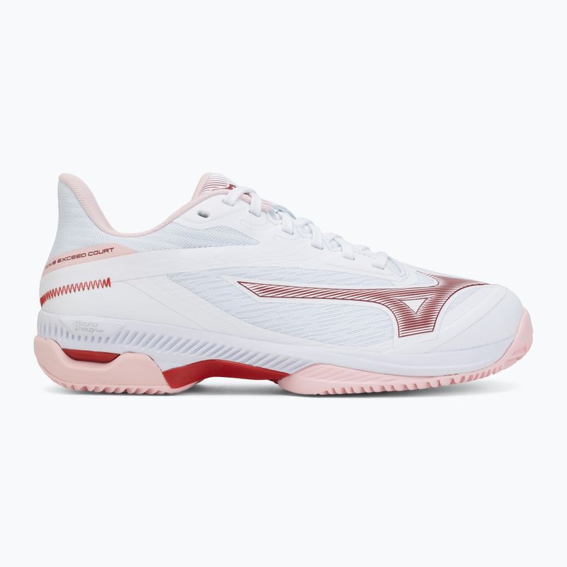 Damentennisschuhe Mizuno Wave Exceed Court CC W white/pinkesque/barbados cherr 2