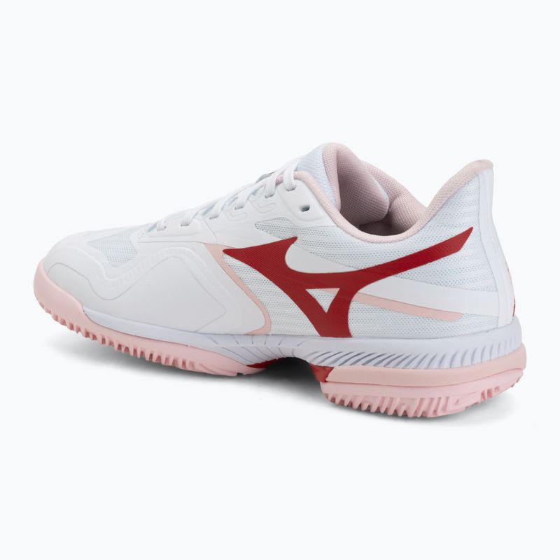 Damentennisschuhe Mizuno Wave Exceed Court CC W white/pinkesque/barbados cherr 3