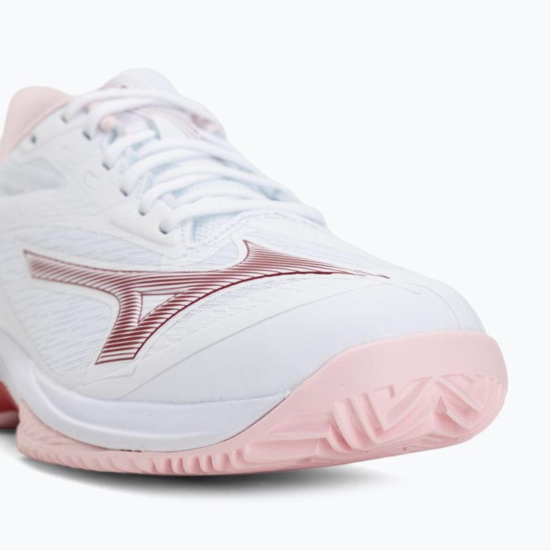Damentennisschuhe Mizuno Wave Exceed Court CC W white/pinkesque/barbados cherr 7