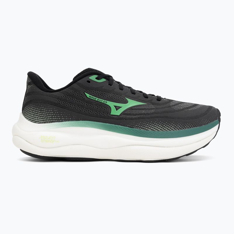 Herren-Laufschuhe Mizuno Wave Sky 9 black/goblin green/alpine green 2
