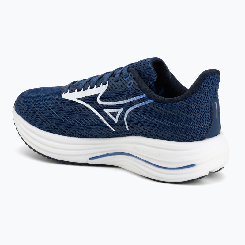 Herren-Laufschuhe Mizuno Wave Rider 29 estate blue/white/lightning yellow 3