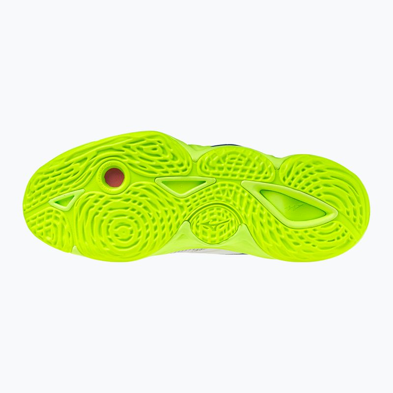 Volleyballschuhe Mizuno Wave Momentum Elite Mid white/lightning yellow/dazzling blue 9