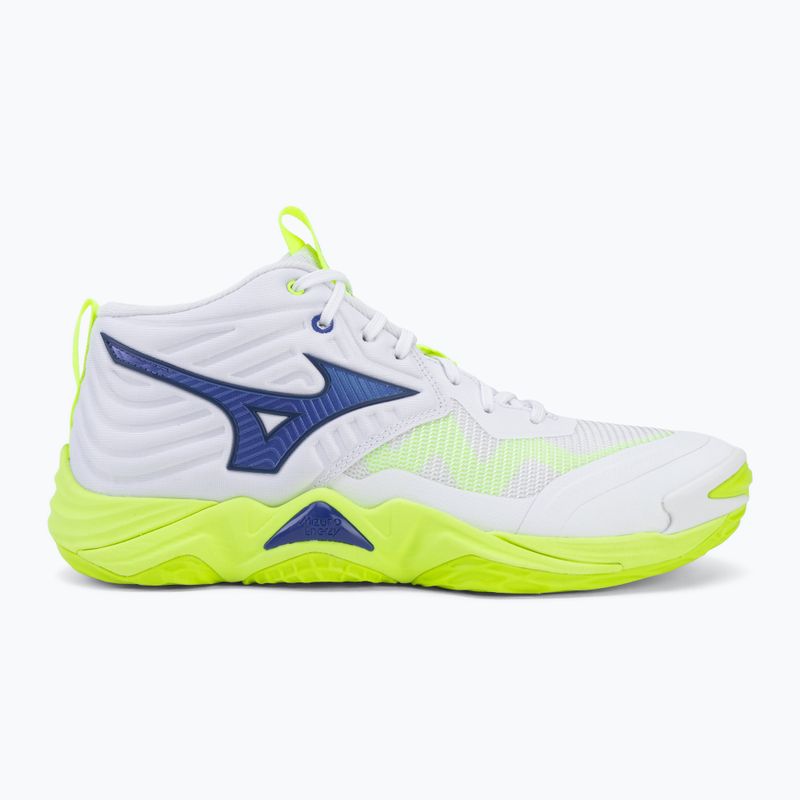 Volleyballschuhe Mizuno Wave Momentum Elite Mid white/lightning yellow/dazzling blue 2