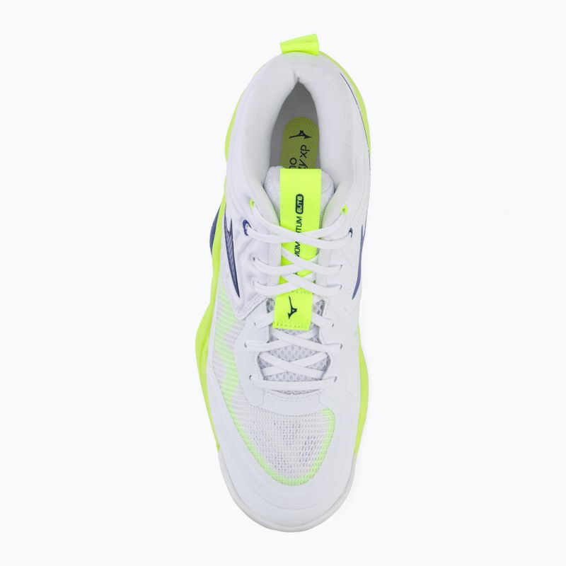 Volleyballschuhe Mizuno Wave Momentum Elite Mid white/lightning yellow/dazzling blue 5