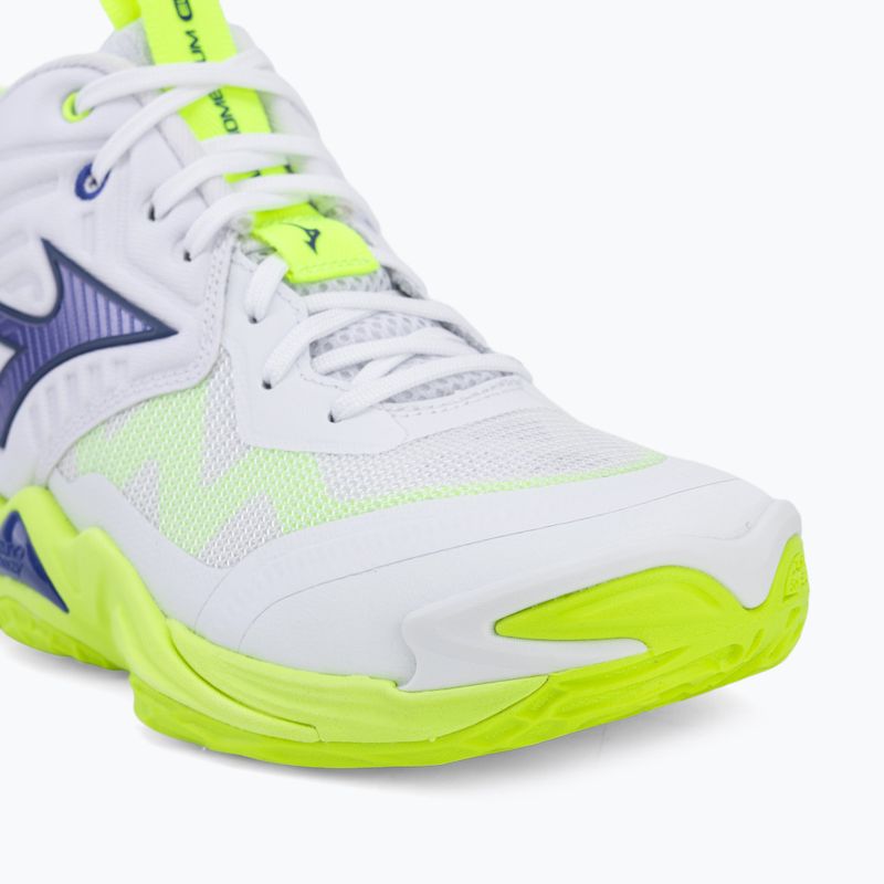 Volleyballschuhe Mizuno Wave Momentum Elite Mid white/lightning yellow/dazzling blue 7