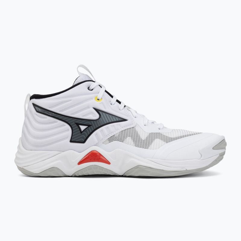 Volleyballschuhe Mizuno Wave Momentum Elite Mid white/black/fiery red 2