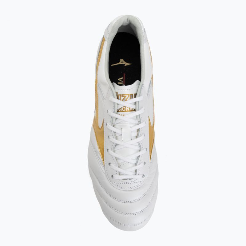 Fußballschuhe Mizuno Morelia II Japan FG white/football gold/galaxy silver 5