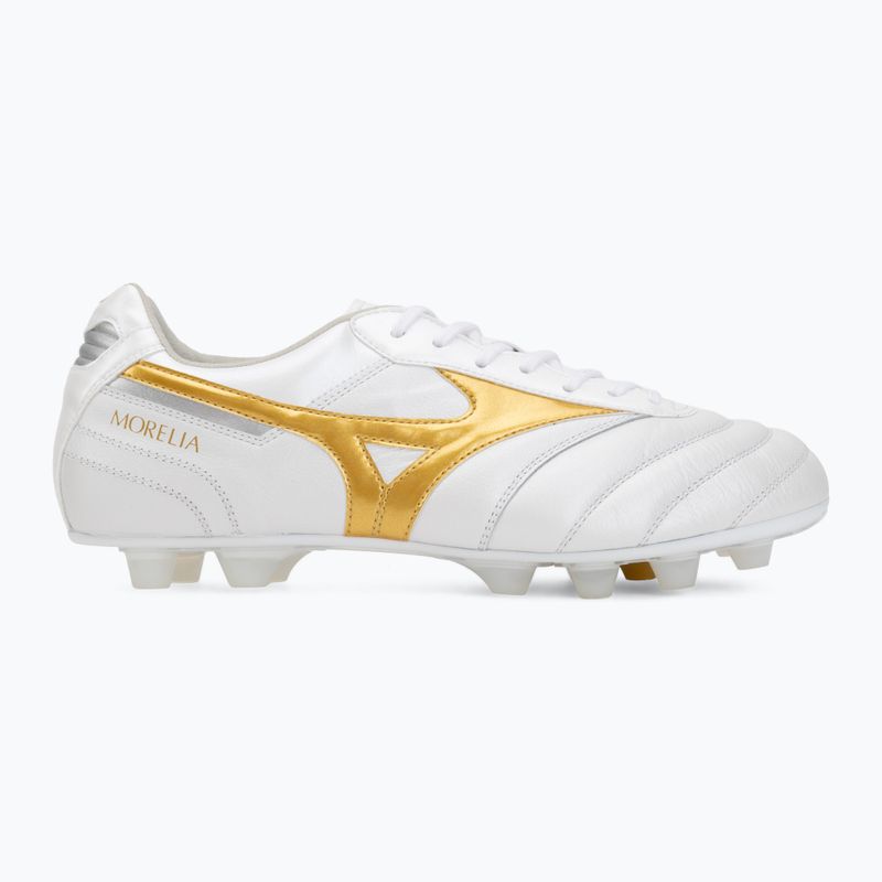 Fußballschuhe Mizuno Morelia II Elite FG white/football gold/galaxy silver 2