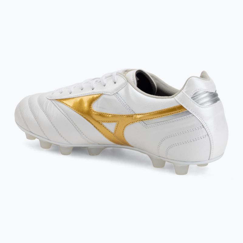 Fußballschuhe Mizuno Morelia II Elite FG white/football gold/galaxy silver 3
