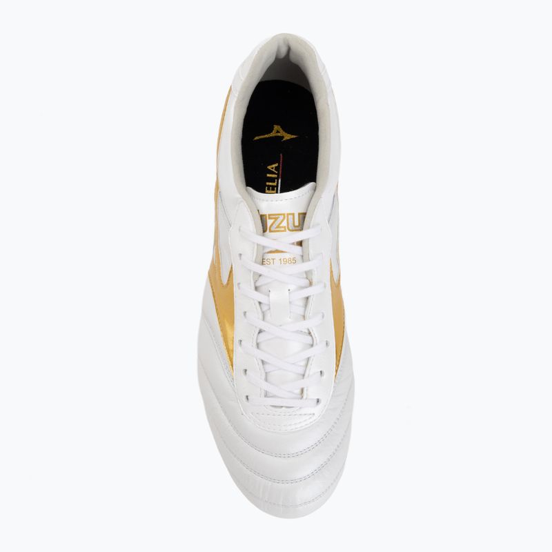 Fußballschuhe Mizuno Morelia II Elite FG white/football gold/galaxy silver 5