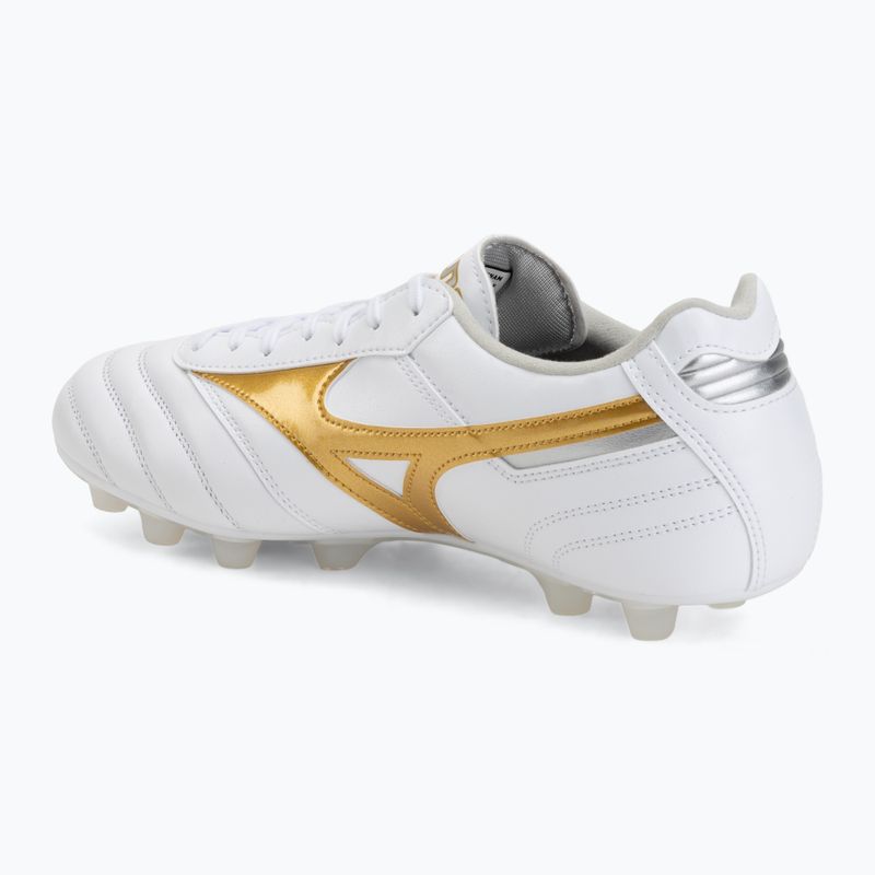 Fußballschuhe Mizuno Morelia II Pro FG white/football gold/galaxy silver 3