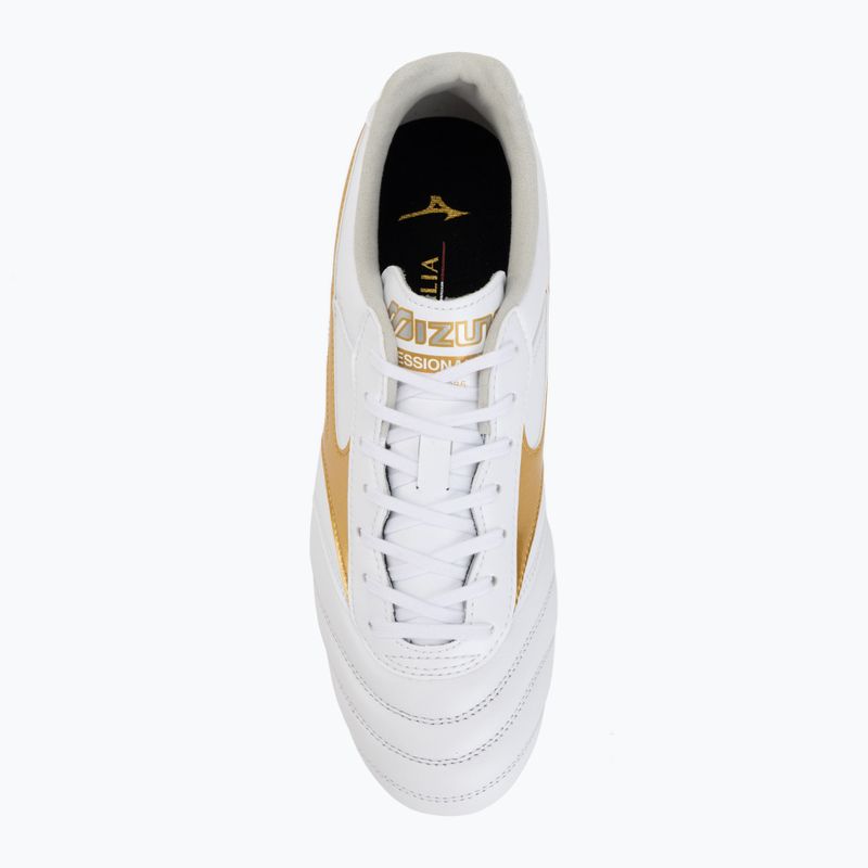 Fußballschuhe Mizuno Morelia II Pro FG white/football gold/galaxy silver 5
