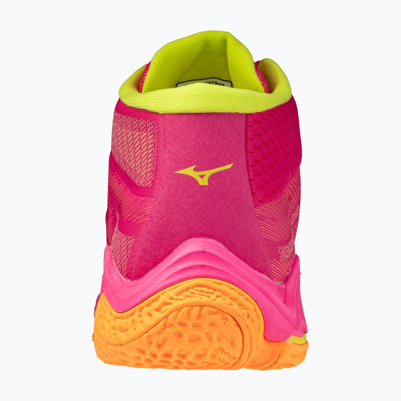 Volleyballschuhe Mizuno Wave Lightning Elite Mid pink tetra/fortune yellow/light 3