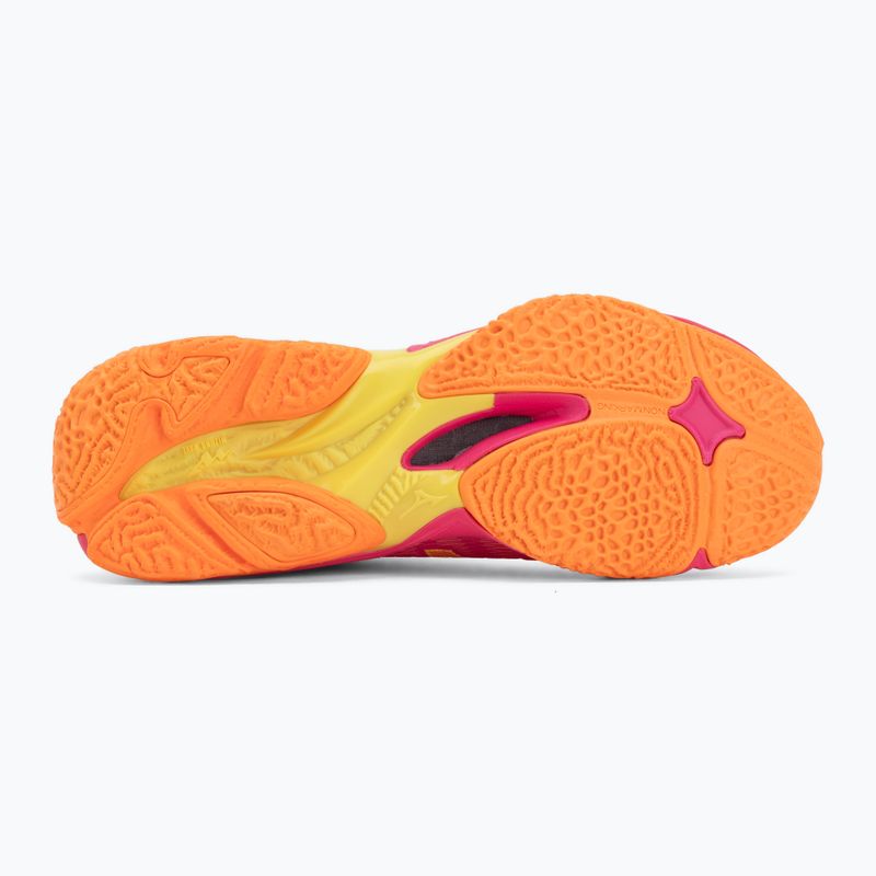 Volleyballschuhe Mizuno Wave Lightning Elite pink tetra/fortune yellow/ligh 4