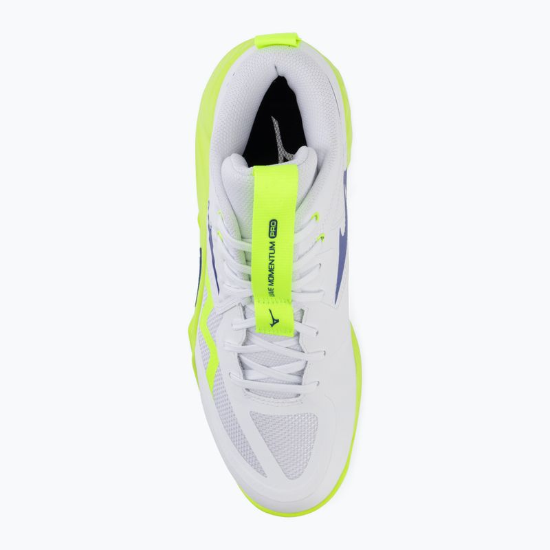 Volleyballschuhe Mizuno Wave Momentum Pro Mid white/lightning yellow/dazzling blue 5