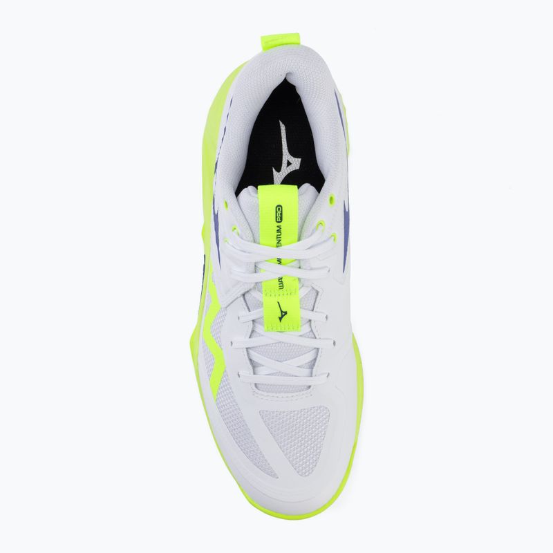 Volleyballschuhe Mizuno Wave Momentum Pro white/lightning yellow/dazzling blue 5