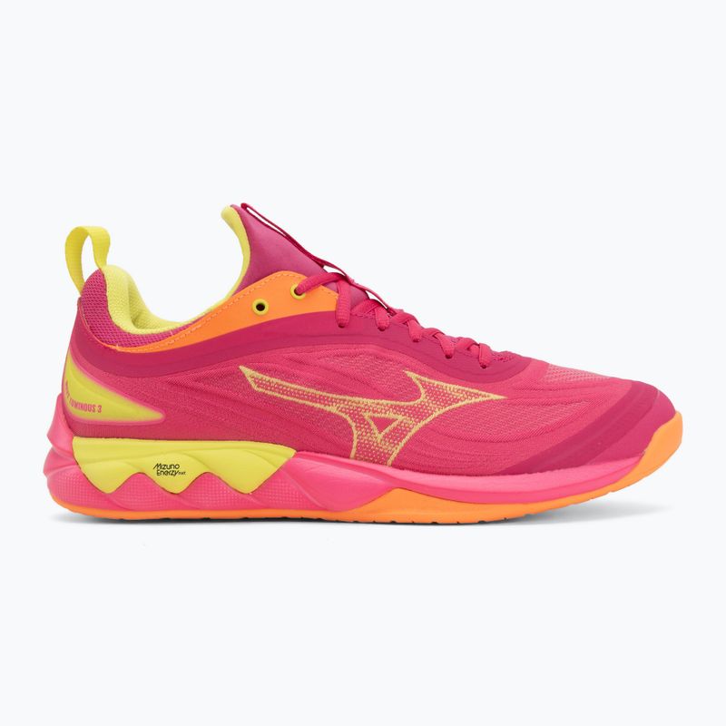 Volleyballschuhe Mizuno Wave Luminous 3 mugen pink tetra/fortune yellow/ligh 2